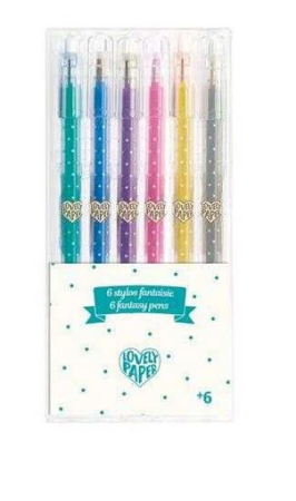 Noutati - Set cu 6 roll-gel (markere) cu sclipici