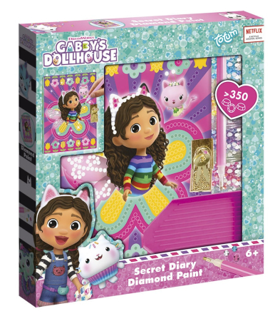 Noutati - Set DIY Jurnalul meu cu diamante, Gabby's Dollhouse, Totum