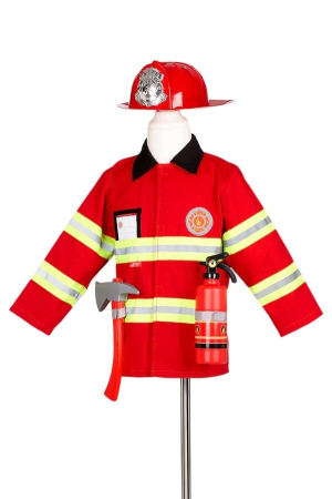 Costume carnaval - Set geaca si accesorii Pompier pentru copii, Souza!