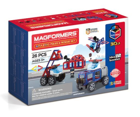 Noutati - Set magnetic de construit- Magformers, masini de interventie