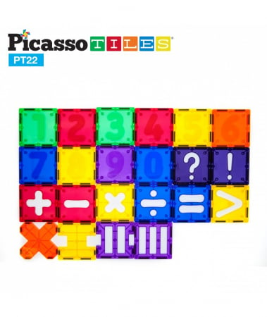 Set Magnetic Picasso Tiles Numerical - 22 Piese Magnetice de Construcție Colorate [0]