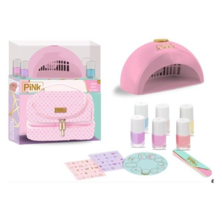 Set manichiura copii - cu geantă și accesorii pentru unghii - Pink It [3]