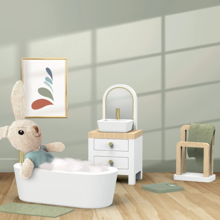 Set mobilier baie pentru casa de papusi, Speedy Monkey [1]