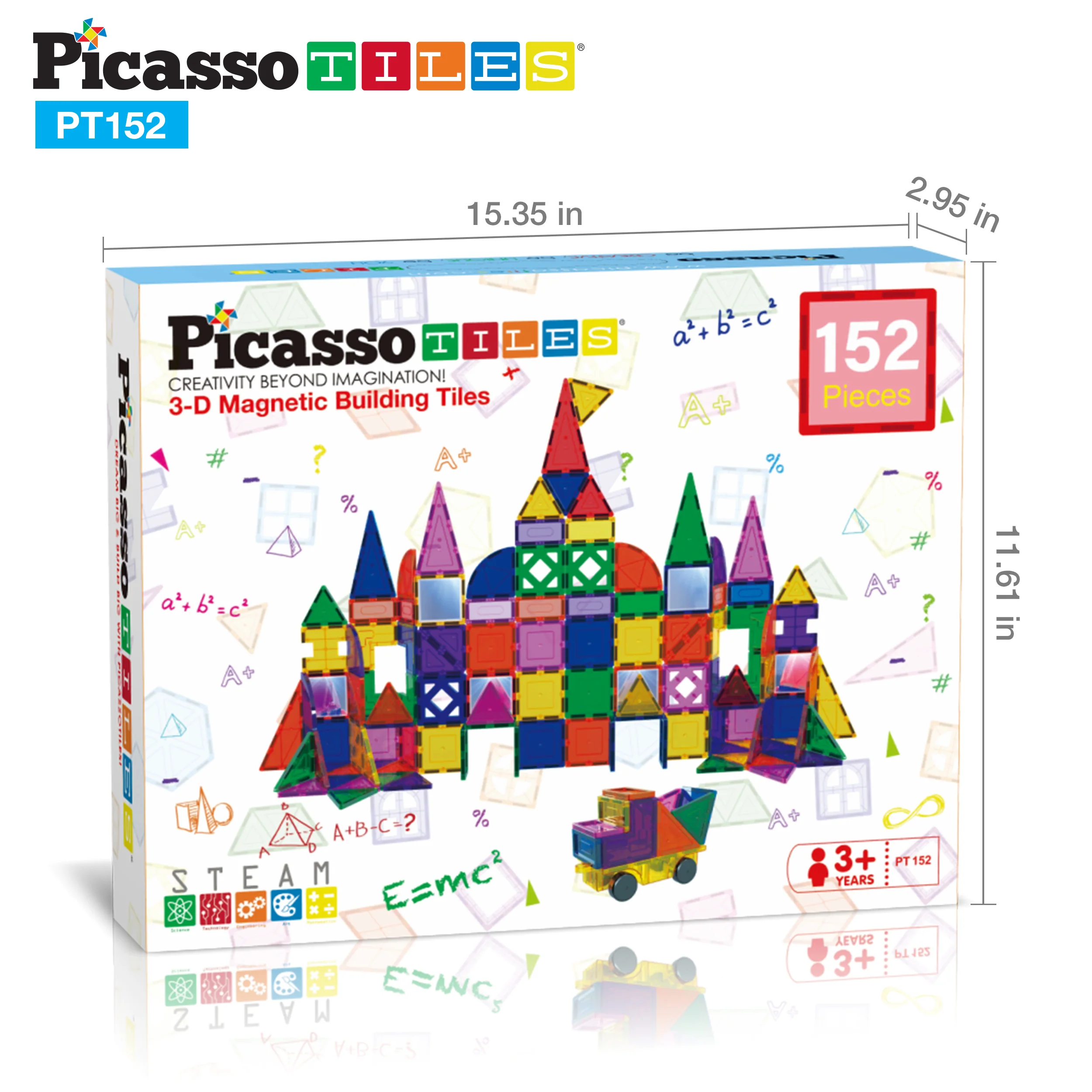 Reduceri - Set PicassoTiles 152 Piese Magnetice De Construcție