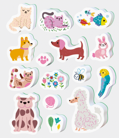 Set portabil de ștampile Haku Yoka - Animalutele mele dragi [4]