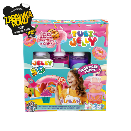 SET TUBI JELLY (gel modelator) cu 3 culori – DULCIURI [4]