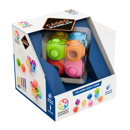 Noutati - Smart Games - Caged Marbles, joc de logica cu 80 de provocari, 10+ ani, editie iromana