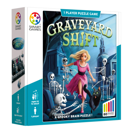Noutati - Smart Games - Graveyard Shift, joc de logica cu 80 de provocari, 10+ ani