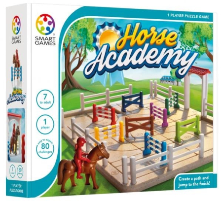 Varsta - Smart Games - Horse Academy, joc de logica cu 80 de provocari, 7+ ani, lb romana