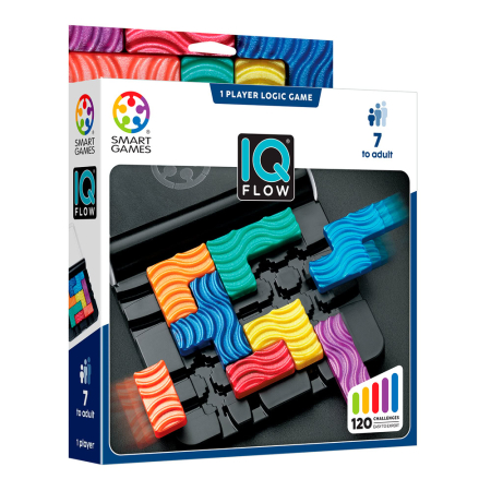 Noutati - Smart Games - IQ Flow, joc de logica cu 120 de provocari, 7+ ani, editie internationala