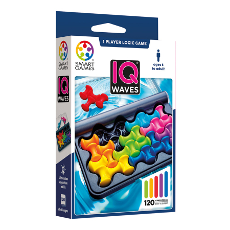 Noutati - Smart Games - IQ Waves, joc de logica cu 120 de provocari, 6+ ani, lb romana