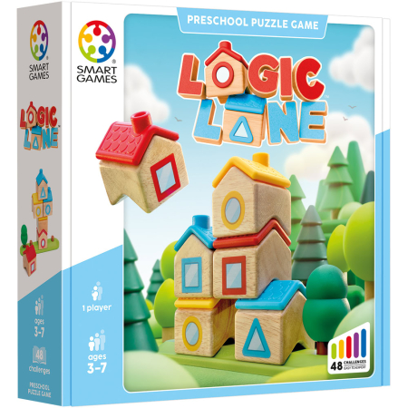 Noutati - Smart Games - Logic Lane, joc de logica cu 48 de provocari, 3+ ani, editie internationala
