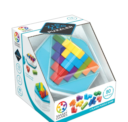 Noutati - Smart Games -Zig Zag puzzler, joc de logica cu 80 de provocari, 12+ ani, lb romana
