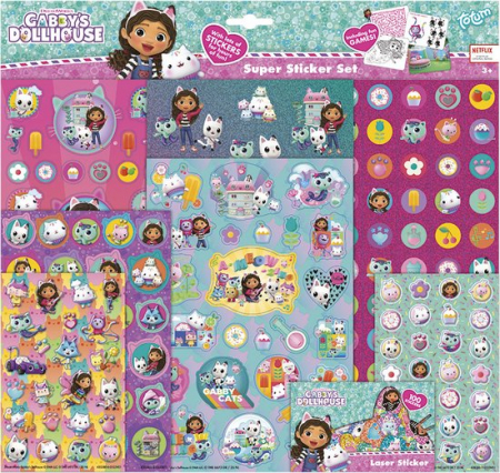 3-5 ani - Super set abtibilduri Gabby's Dollhouse