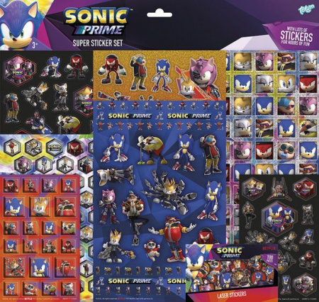 3-5 ani - Super set abtibilduri Sonic Prime