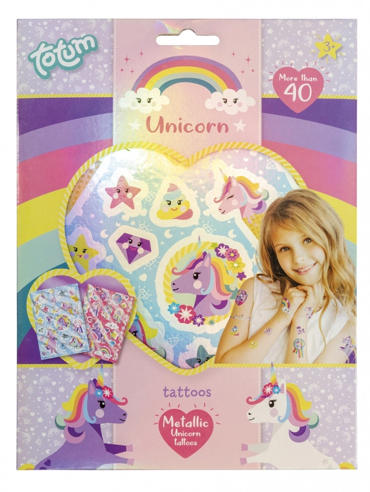 Jocuri creative - Tatuaje metalice cu unicorni