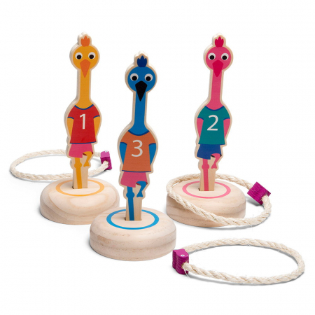 Jocuri educative - Tinteste pasarile, joc cu inele, BS Toys