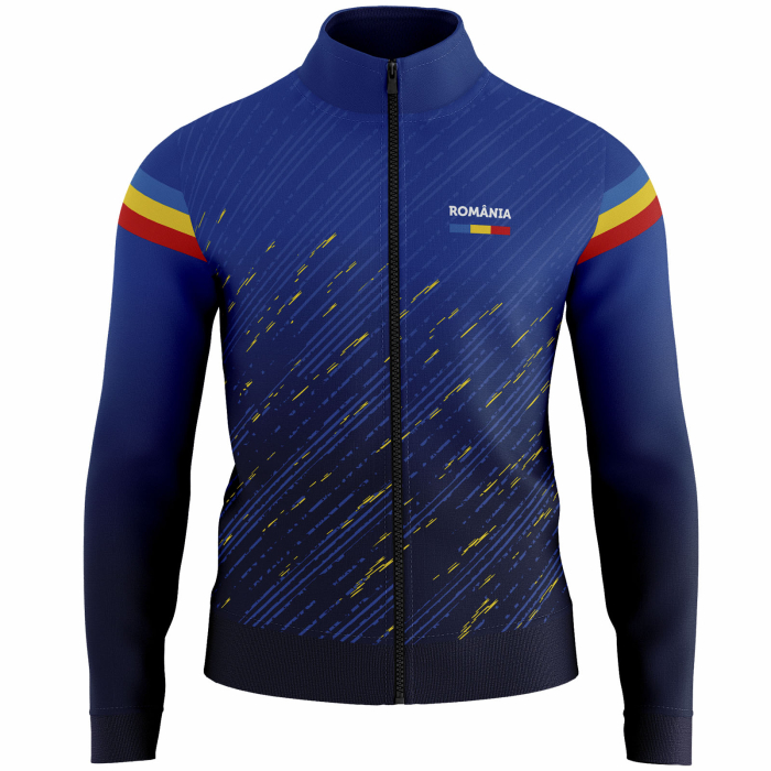 Bluză de trening, România, material tehnic sport, bleumarin, tricolor CS64 [1]