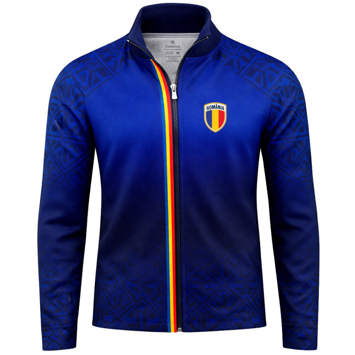 Bluză de trening, România, material tehnic sport, bleumarin, tricolor CS68 [1]