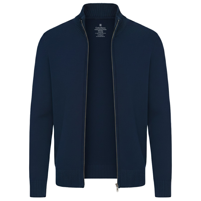 Cardigan cu fermoar, bărbat, culoare bleumarin CH25 [1]