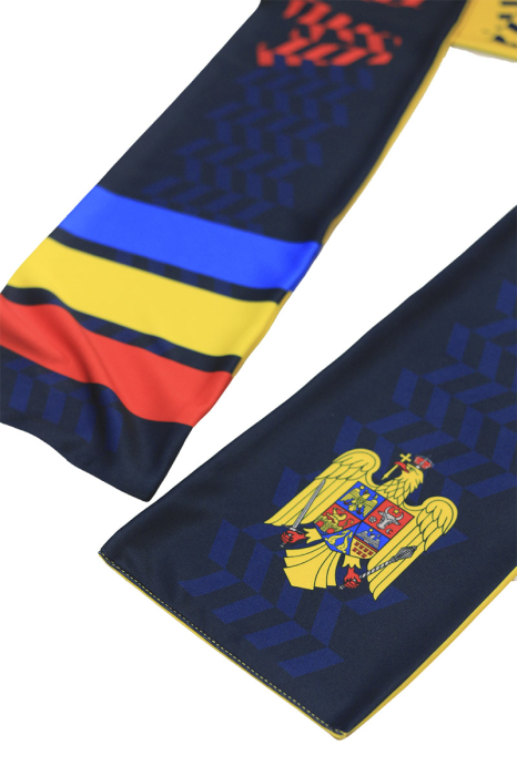 Eșarfă tricoloră România, culoare bleumarin/galbenă, CA103 [2]
