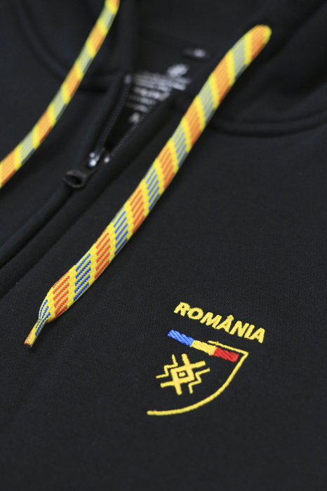 Hanorac România Simbol tricolor broderie, culoare neagră, CRP116 [2]