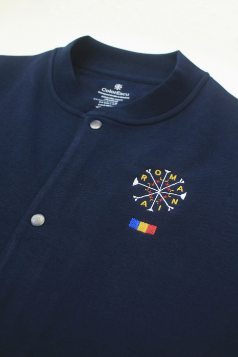 Jacheta România broderie, bărbat, culoare bleumarin, CRP102 [2]