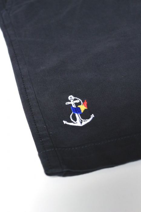 Pantaloni scurți casual Ancora Navigator Romania, broderie, culoare bleumarin, CA76 [2]