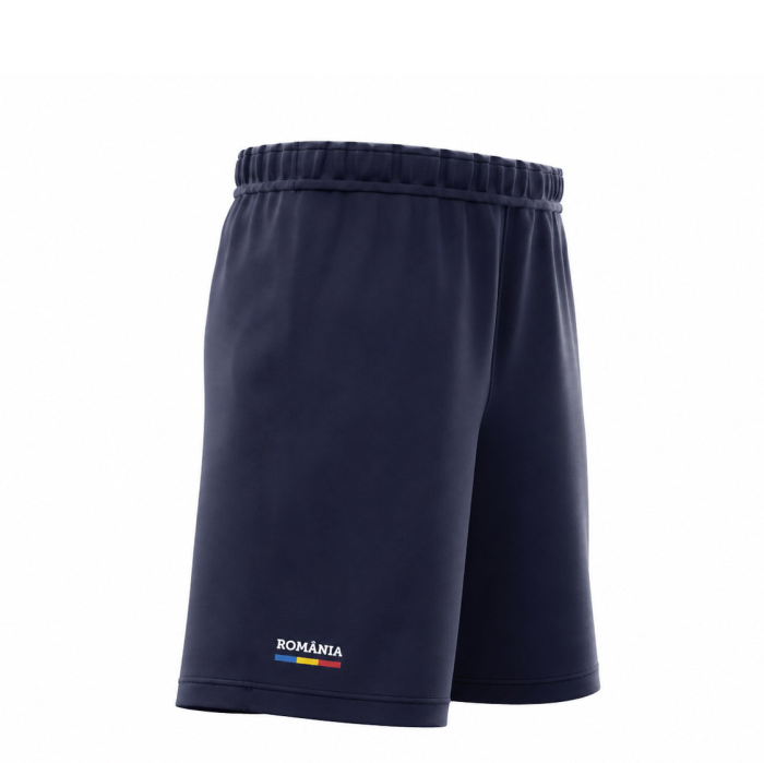 Pantaloni scurți Simbol România, copii, material tehnic sport, culoare bleumarin CS55 [2]