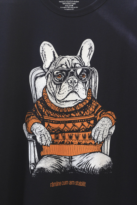 Tricou Buldog românesc, mesaj - Rămâne cum am stabilit, bărbat, culoare bleumarin CT81 [2]