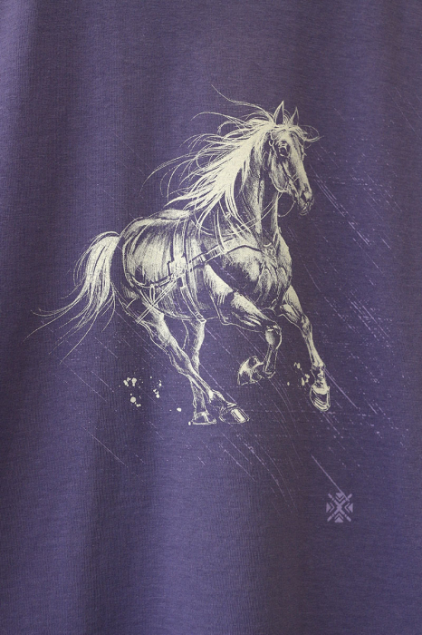 Tricou Cal liber, copii, coloare mov deschis CP39 [2]
