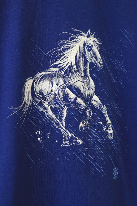 Tricou Cal liber, copii, culoare albastra CP38 [2]