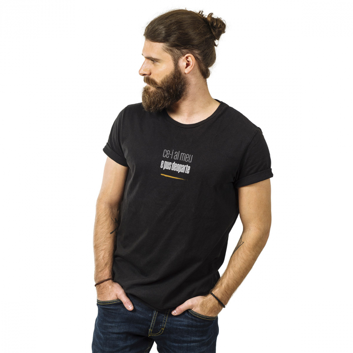 Tricou Ce-i al meu, e pus deoparte, bărbat, culoare neagră,CT64 [2]