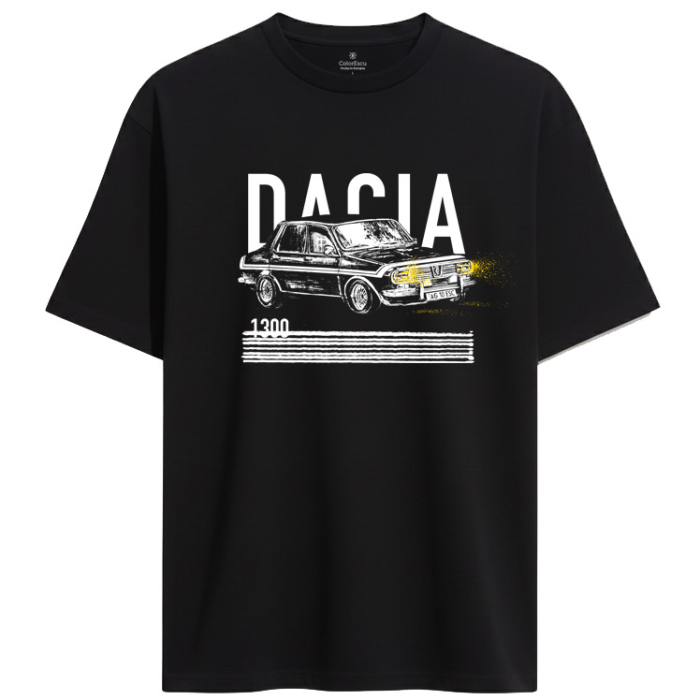 Tricou Dacia, oversize, unisex, culoare neagră CRP122 [1]