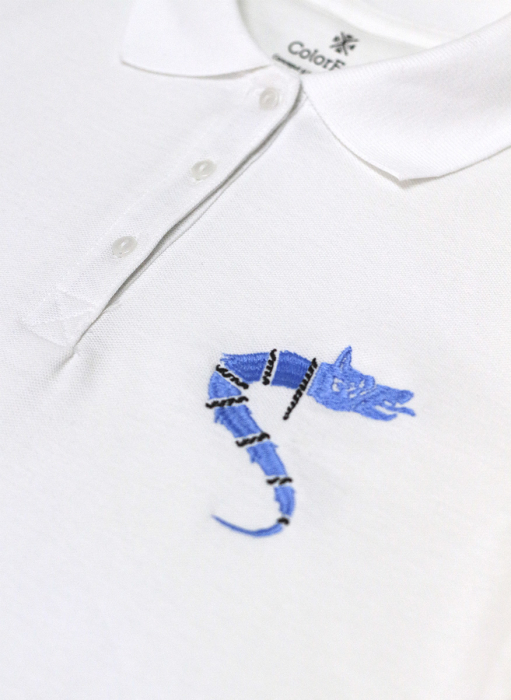 Tricou Lup Dacic, broderie, damă, culoare albă CDAC74 [2]
