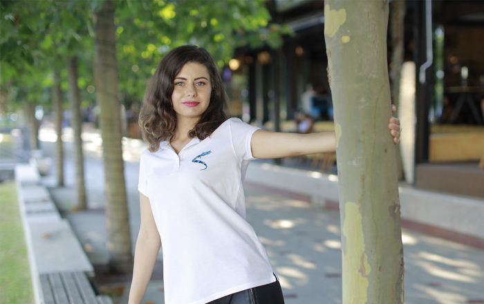 Tricou Lup Dacic, broderie, damă, culoare albă CDAC74 [3]