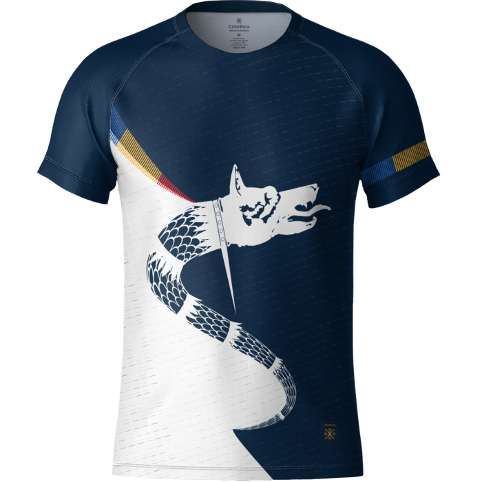 Tricou Lup Dacic, material tehnic sport, culoare bleumarin, CS16 [1]