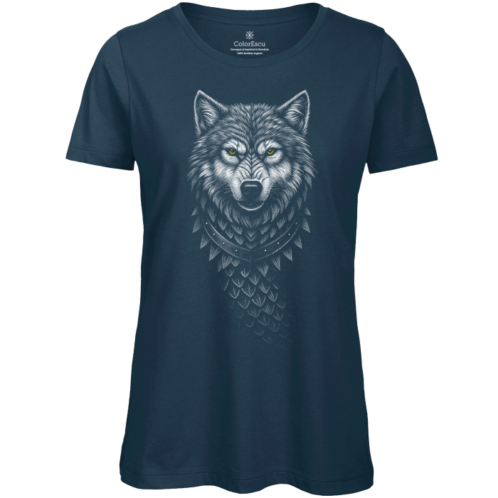 Tricou Lup, damă, culoare verde marin, CDAC122 [1]