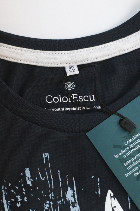 Tricou Lupul Dacic, copii, culoare bleumarin CDAC31 [2]