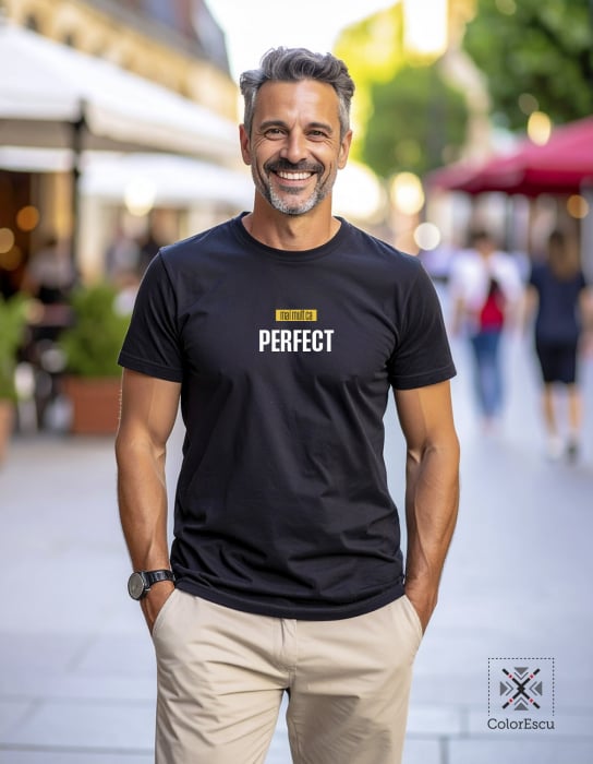 Tricou Mai mult ca perfect, bărbat, culoare neagră CT66 [3]