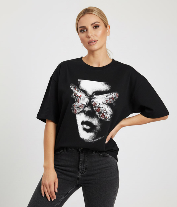 Tricou Metamorfoză, damă, culoare neagră CT82 [2]