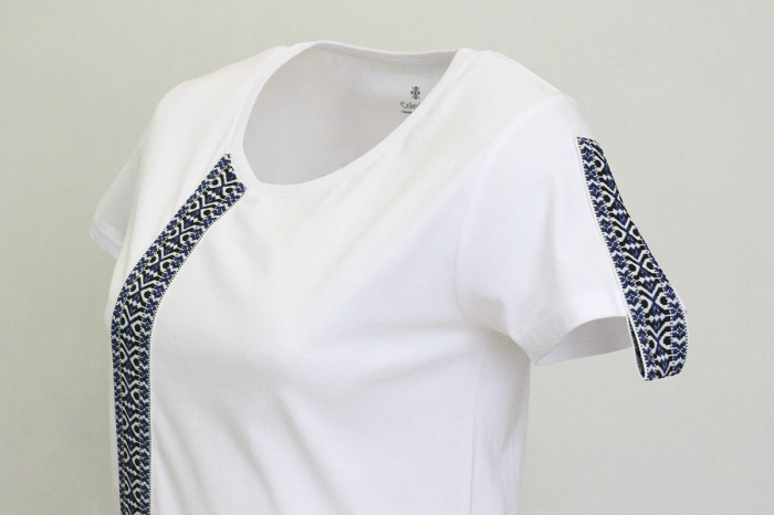 Tricou Motive Țesute, damă, culoare albă CIR147 [2]