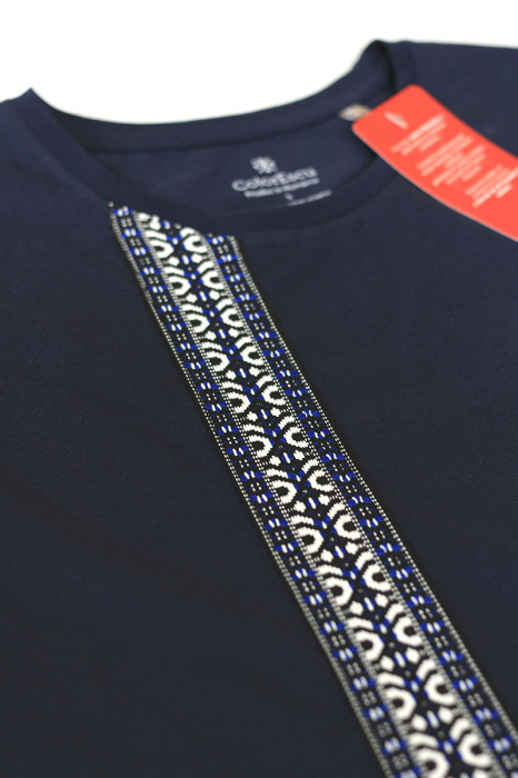 Tricou Motive Țesute, damă, culoare bleumarin, CIR132 [3]
