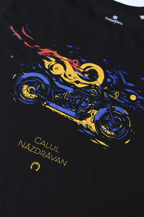 Tricou Moto - Calul Nazdravan, damă, culoare neagră, CT59 [2]