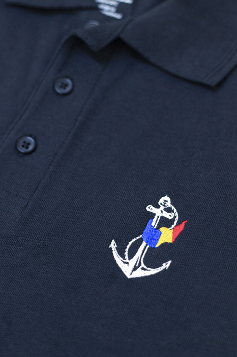 Tricou polo Ancora Marina România, broderie, densitate mare, culoare bleumarin, CRP91 [2]