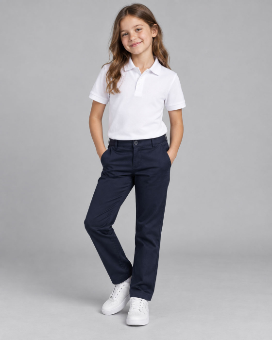 Tricou polo copii, mesaj secret ''Eu Pot'', culoare albă CT90 [3]