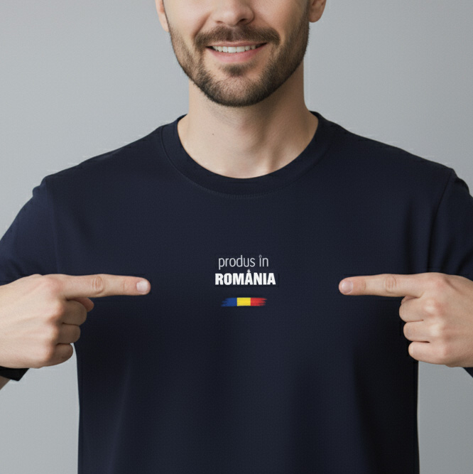Tricou ”Produs în România”, culoare bleumarin - CRP119 [2]