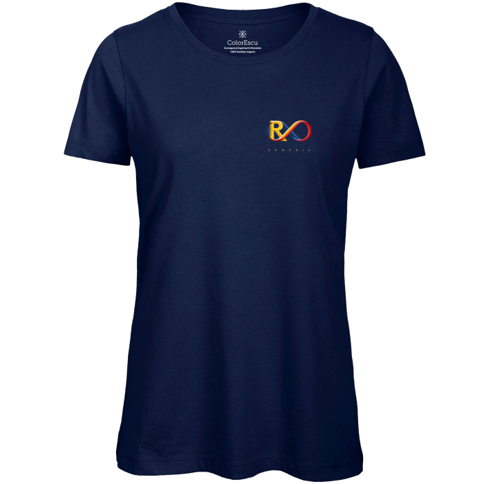 Tricou Ro-Infinit, România, simbol, damă, culoare bleumarin CRP127 [1]