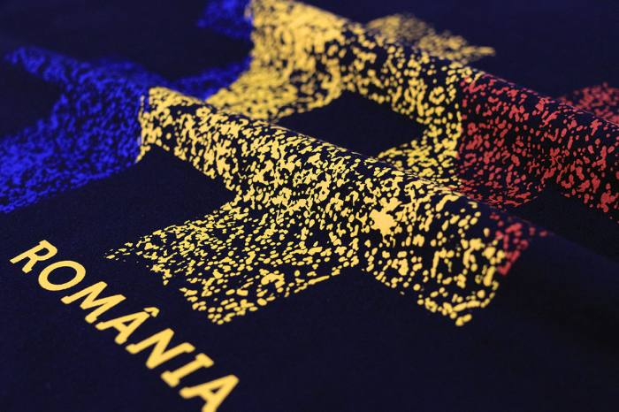 Tricou #România, damă, culoare bleumarin [3]