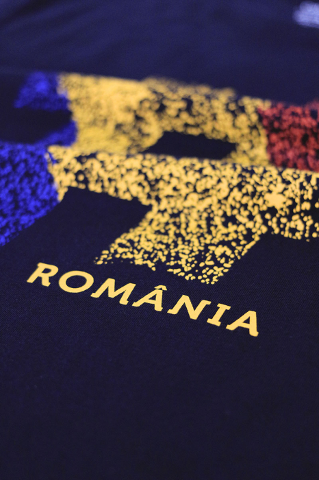 Tricou #România, damă, culoare bleumarin [2]